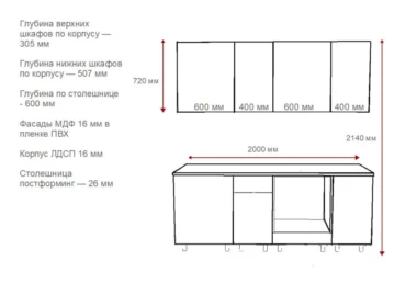 Кухня прямая Тинис А02 фото 4
