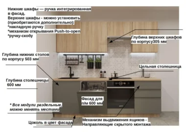 Кухня прямая Тифа С04 фото 2